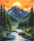 Mountain Sunset Paint by Numbers Kit 16x20” – Beginner DIY Canvas for Adults